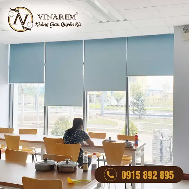 Rèm cuốn cửa sổ – Công ty CAP – Công trình khu công nghệ cao Q9 VP01