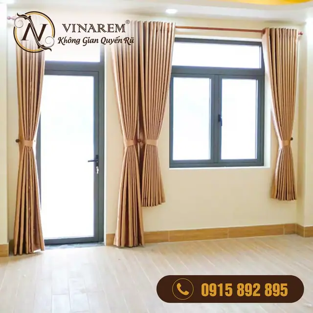 Rèm vải một lớp dành cho phòng ngủ nhà phố BTN27