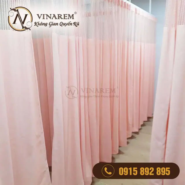 Rèm y tế đơn sắc cao cấp ngăn giường bệnh viện