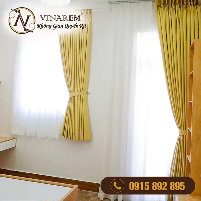 Rèm vải hai lớp dành cho phòng ngủ BTN18