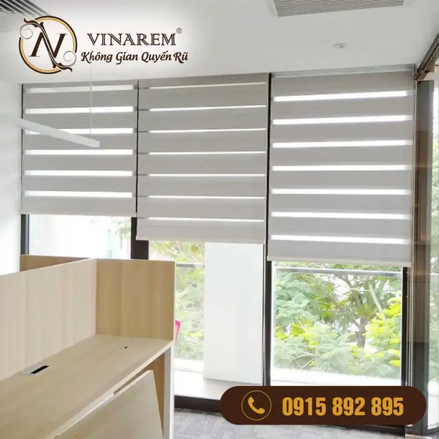 Rèm cầu vồng cao cấp cho cửa sổ không gian văn phòng công sở VP03