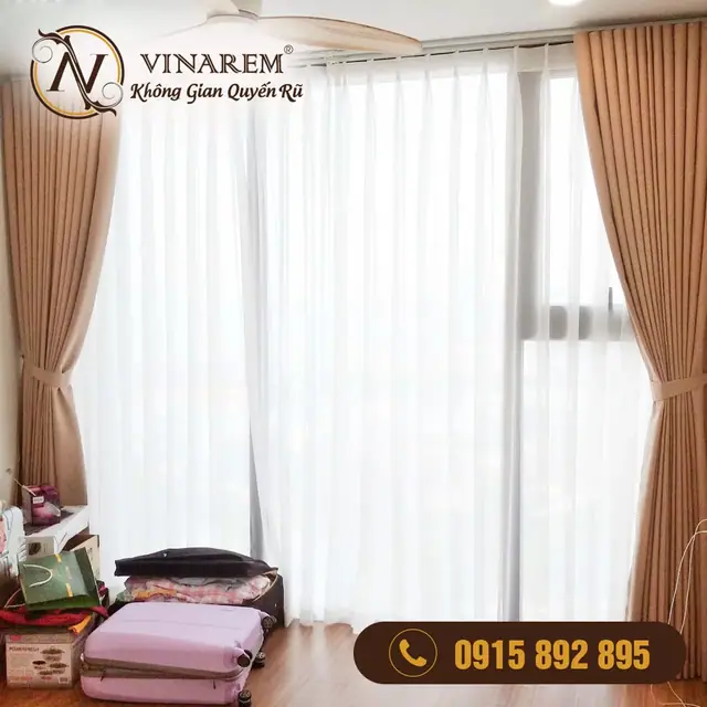 Rèm vải chống nắng dành cho phòng ngủ CCN42