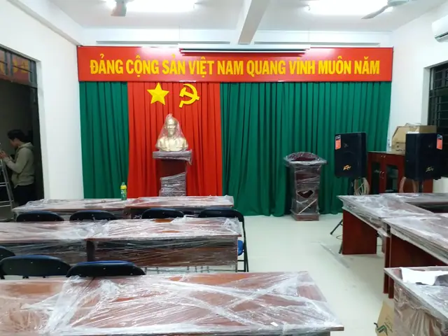 Rèm hội trường cho phòng hội nghị – Công trình trại giam Xuyên Mộc VP31
