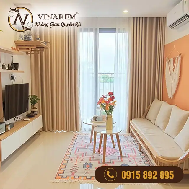 Rèm Cửa 2 lớp Cho Phòng Ngủ Khách Sạn KS06