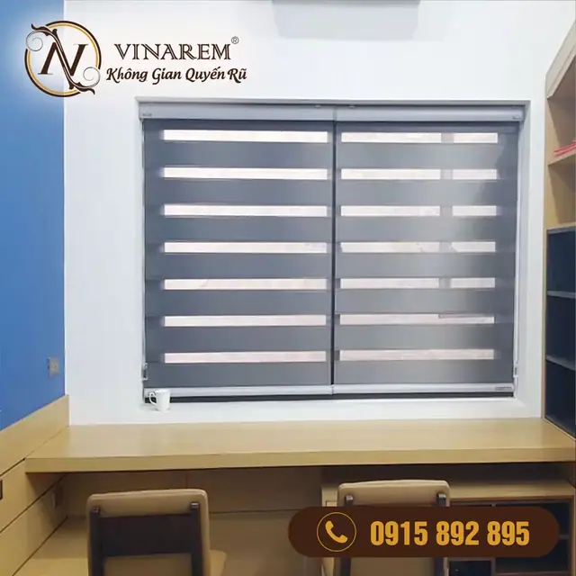 Rèm cản sáng Hàn Quốc màu ghi xám