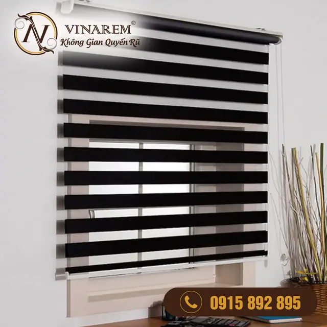 Rèm cản sáng Hàn Quốc màu xám xanh