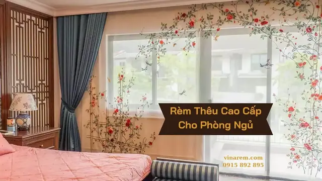 Rèm thêu cao cấp cho không gian phòng ngủ quyến rũ