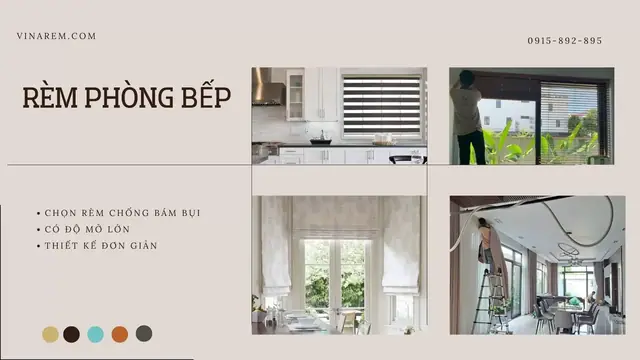 4 tiêu chí khi mua rèm phòng bếp