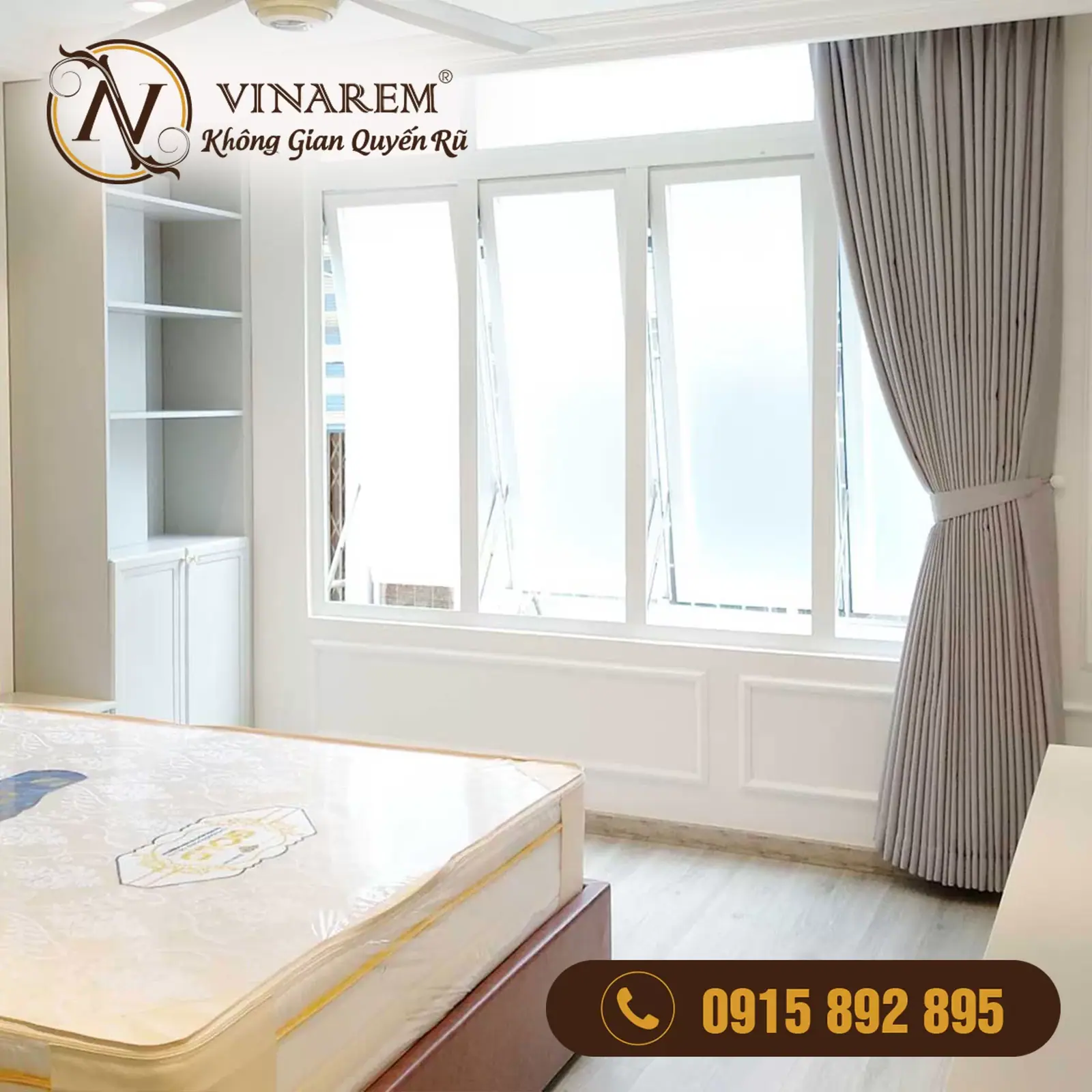 Rèm vải một lớp đơn giản cho phòng ngủ CCN43