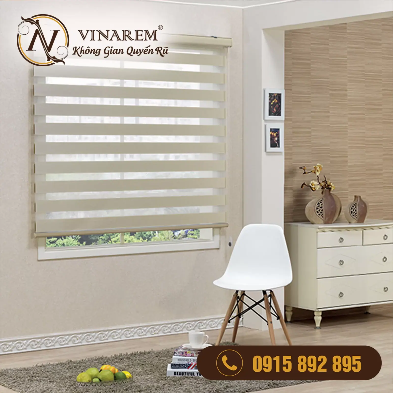 Rèm cầu vồng cửa sổ văn phòng cao cấp VP04