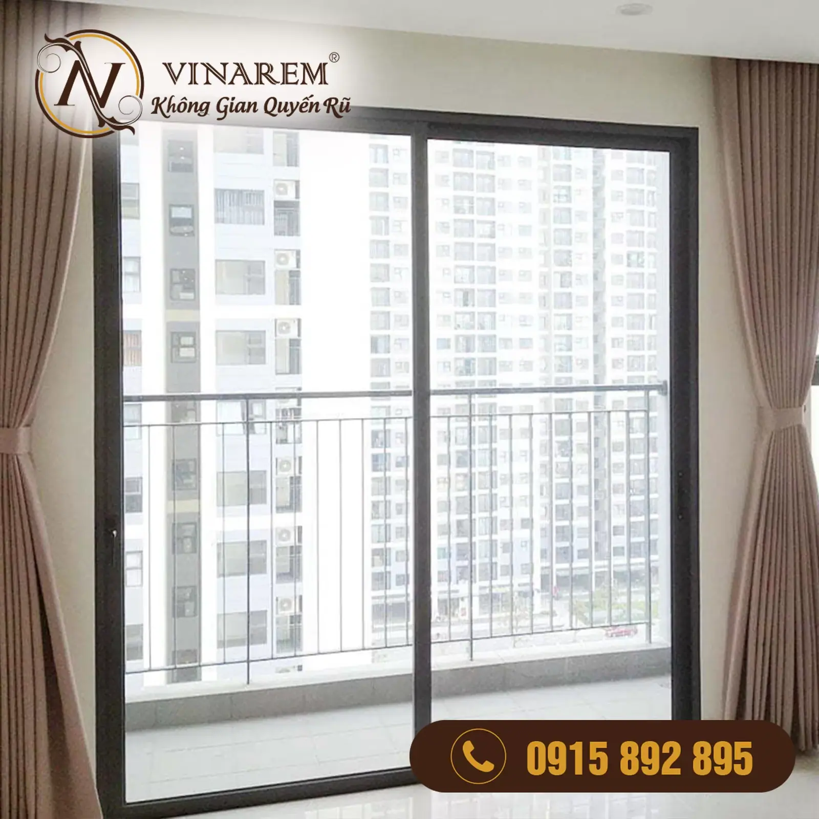 Rèm vải một lớp cho phòng ngủ CCN15