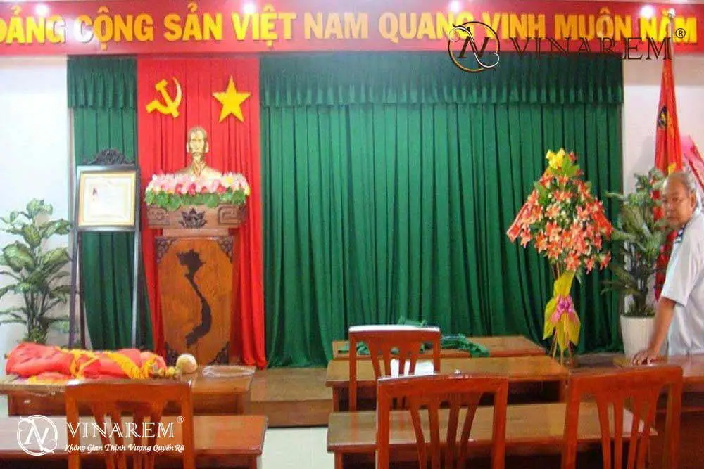 Rèm hội trường vải nhung