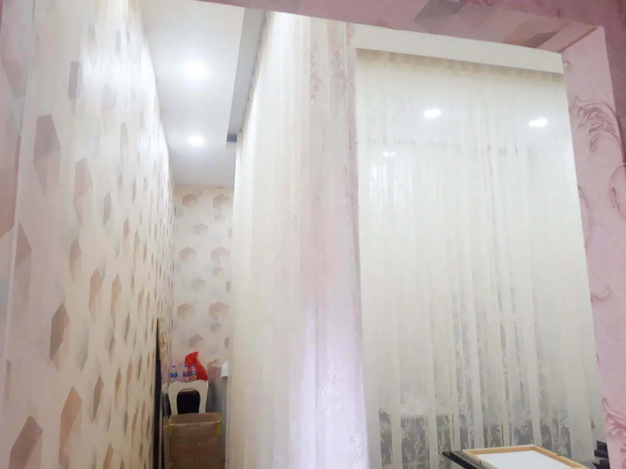 Rèm voan họa tiết cho Spa SP01