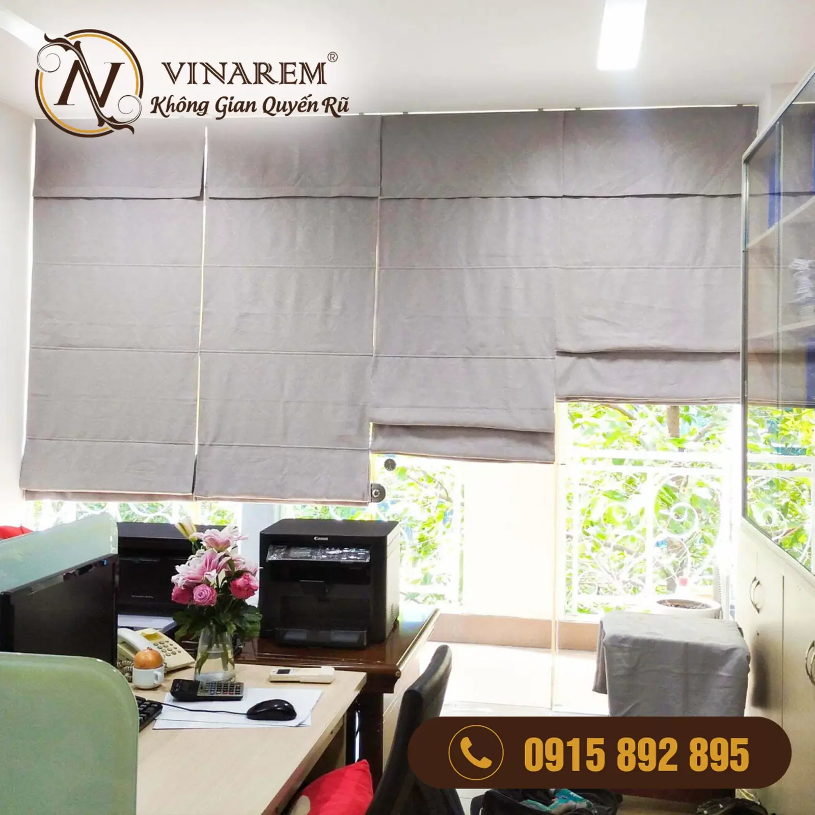 Rèm roman dành cho văn phòng VP32