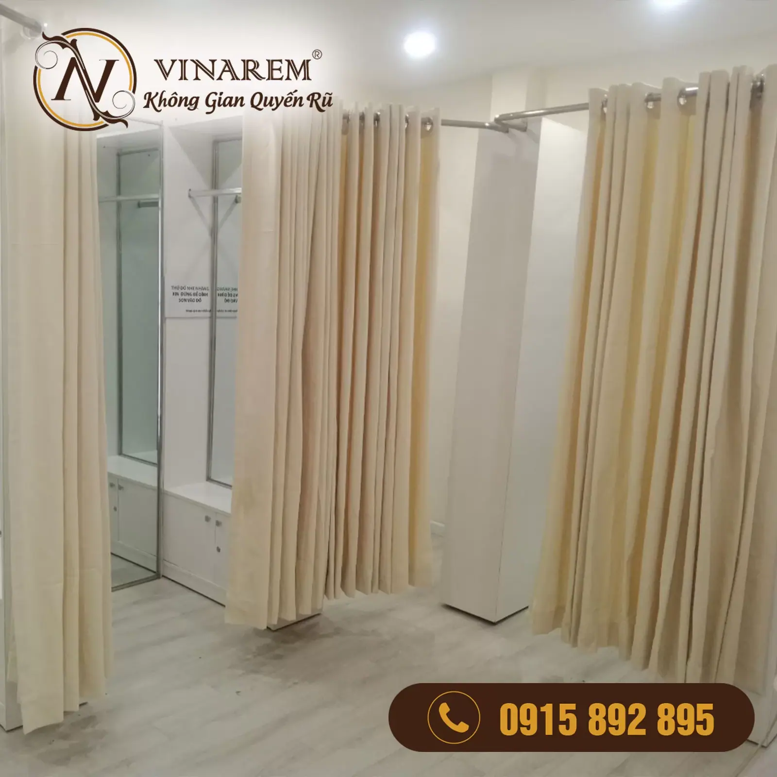 Rèm che cho phòng thay đồ shop quần áo VP31
