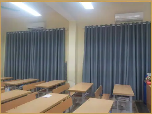 Chọn mẫu rèm trang trí lớp học
