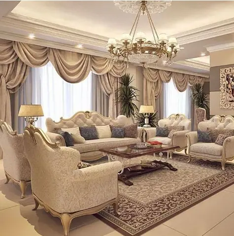 Rèm cửa tân cổ điển cho phòng khách