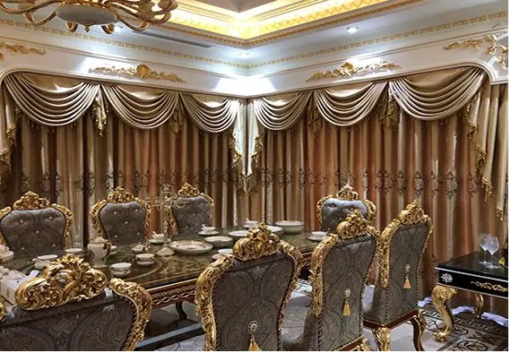 Rèm cửa phong cách tân cổ điển cho phòng ăn