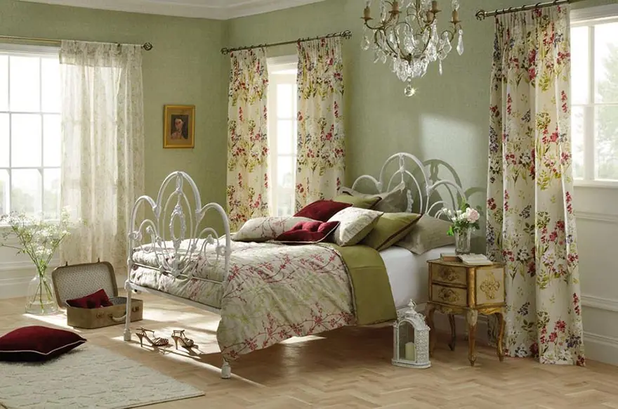 rèm trang trí đầu giường vintage