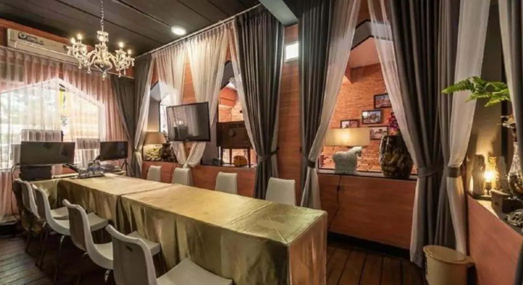 rèm cửa 2 lớp ở quán ăn