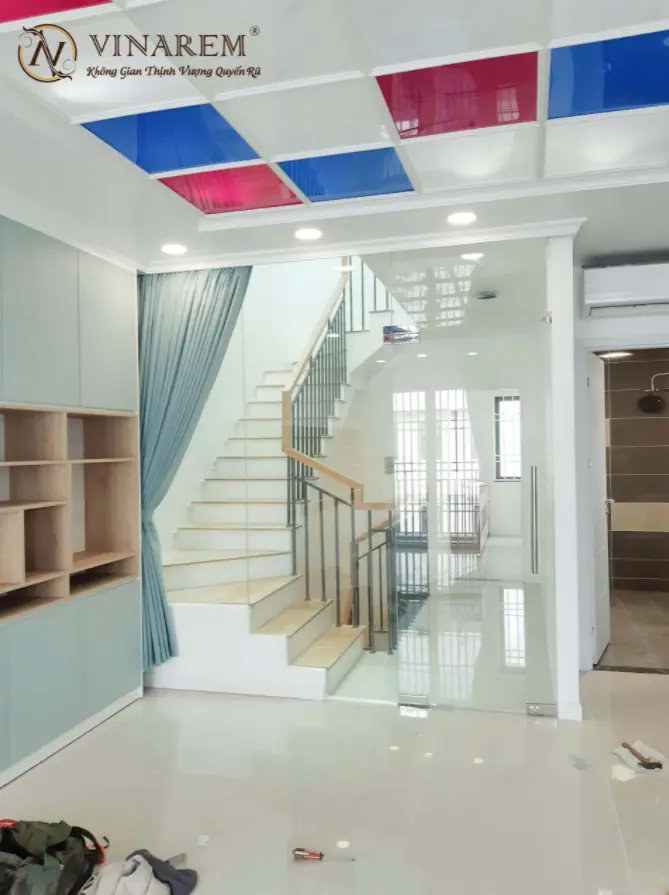 rèm cửa 2 lớp chống nắng phòng ăn