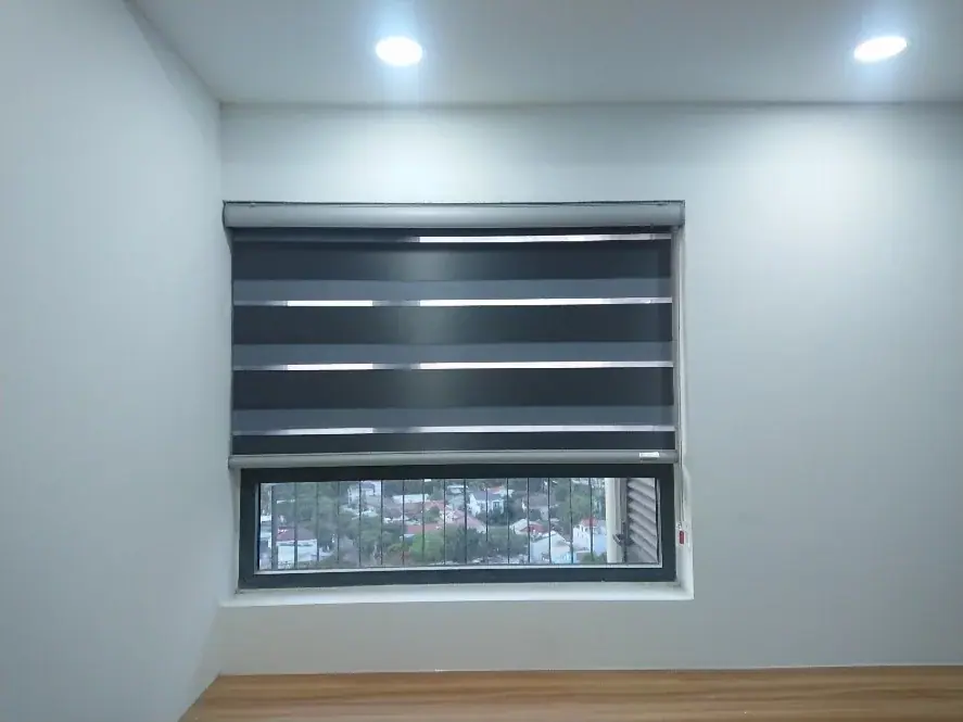 rèm cầu vồng cản sáng hàn quốc màu xám xanh