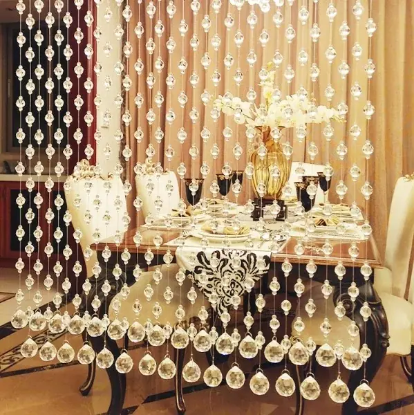 rèm hạt nhựa cao cấp giả pha lê