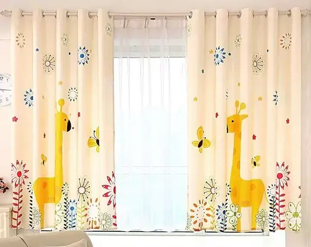 rèm cửa trang trí mầm non mùa đông