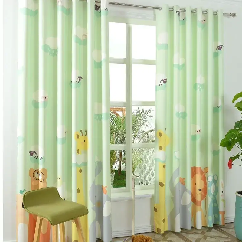 rèm cửa trang trí mầm mon mùa xuân