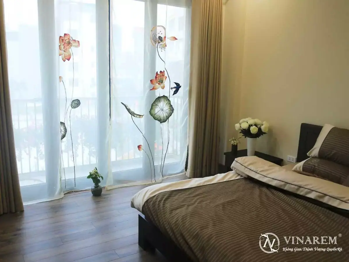 rèm thêu tay phòng ngủ đẹp