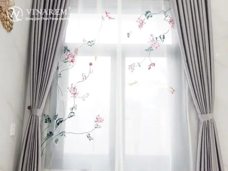 rem cua dep cho phong khach rem in hoa