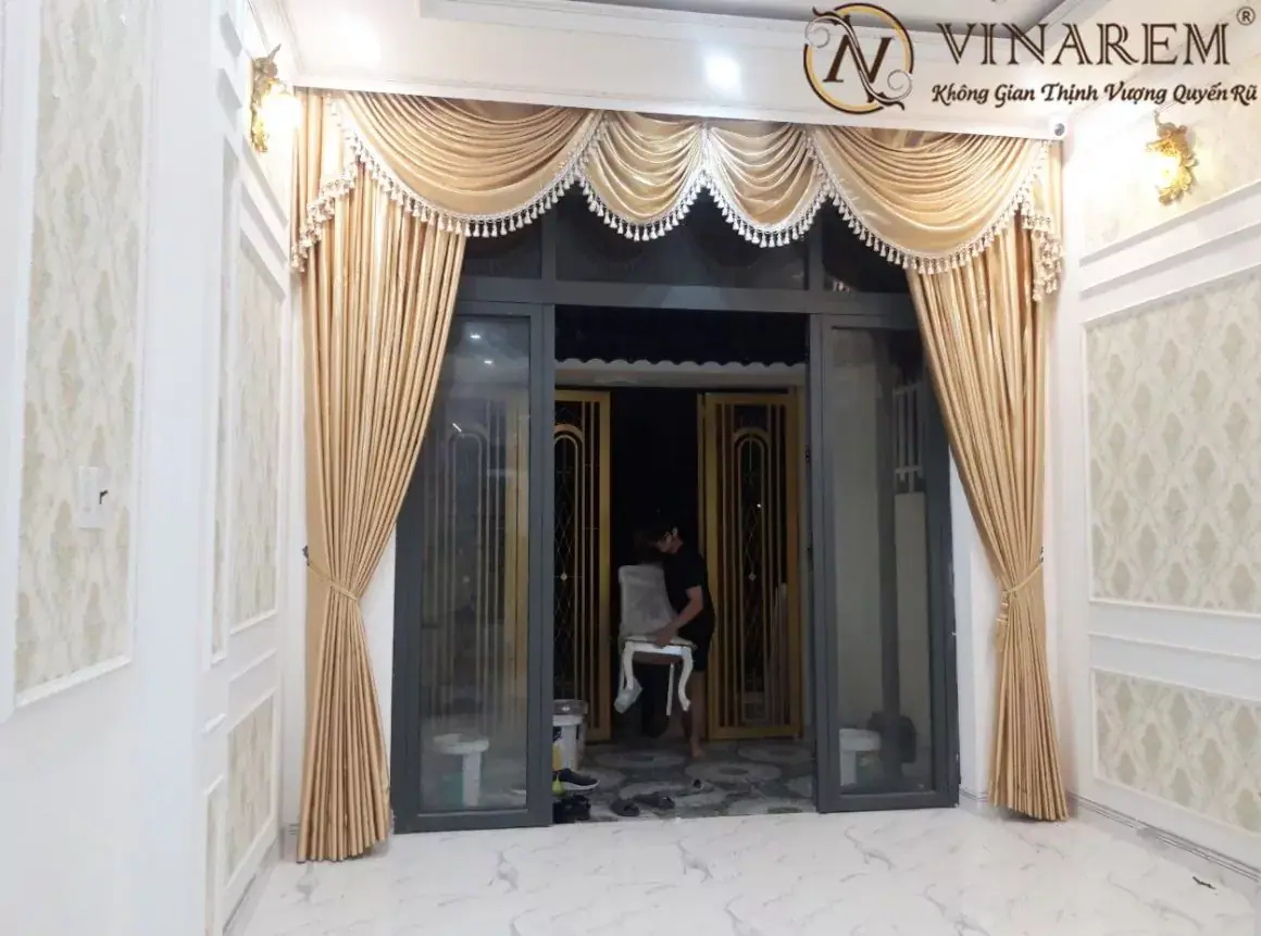 rèm cửa tân cổ điển cho phòng khách