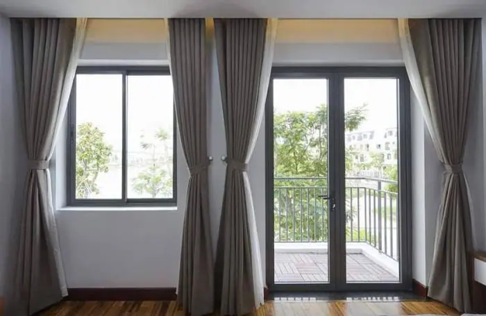Rèm vải 1 lớp tạo điểm nhấn cho không gian