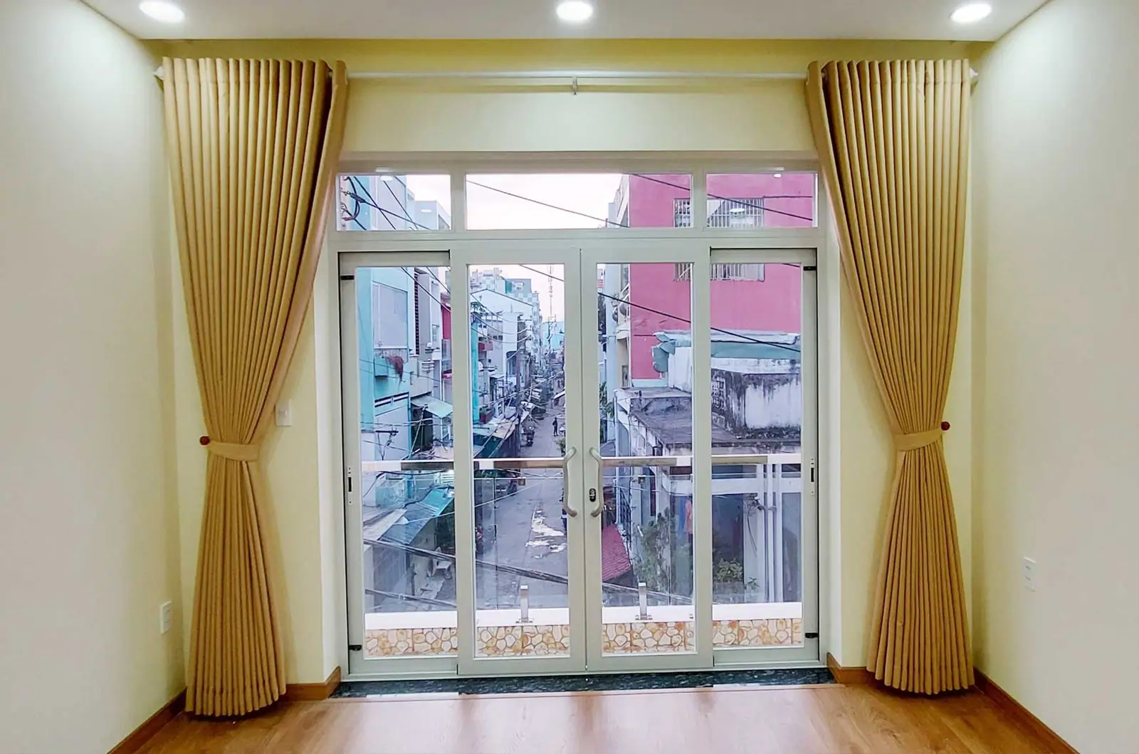 Rèm vải gấm một lớp đơn giản cho phòng ngủ
