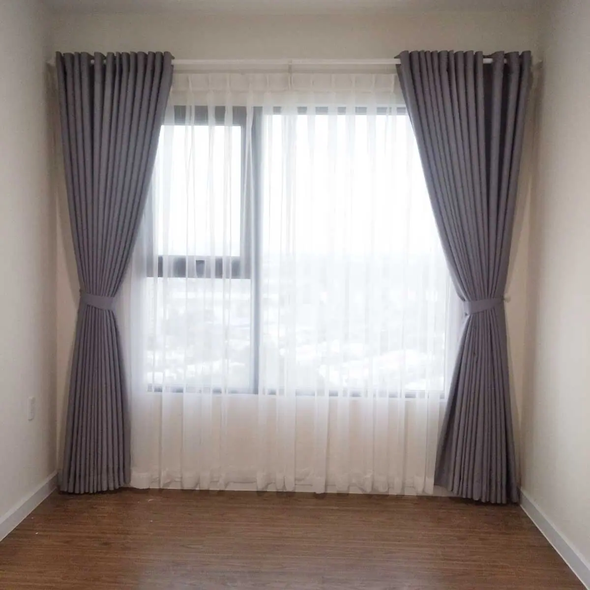 Rèm vải cửa sổ 2 lớp, vải voan mềm mại