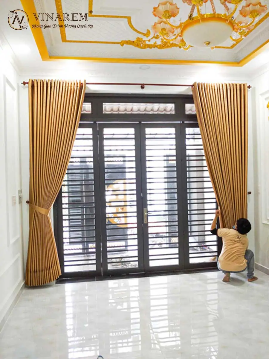 Rèm vải 1 lớp cho không gian sang trọng, hiện đại