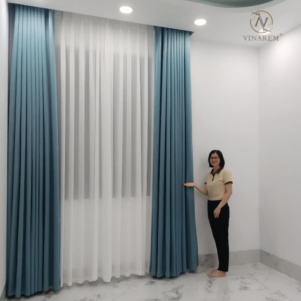 Rèm vải 2 lớp trong thiết kế nhà ở