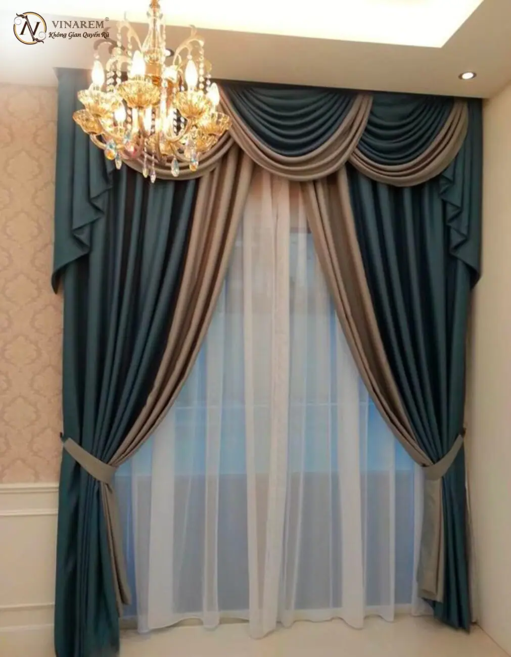 Rèm vải cổ điển với thiết kế độc đáo, ấn tượng 