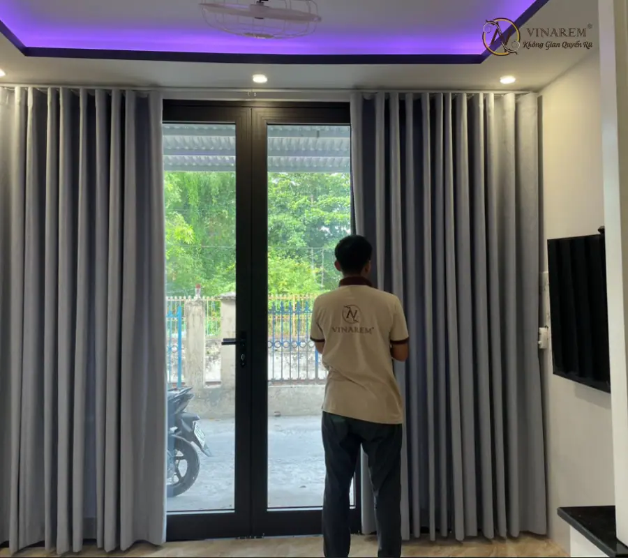 rèm vải 1 lớp