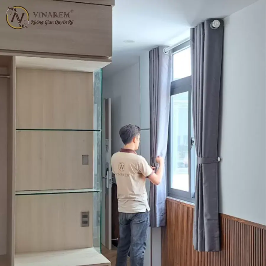 Rèm cửa chính - Rèm vải 1 lớp