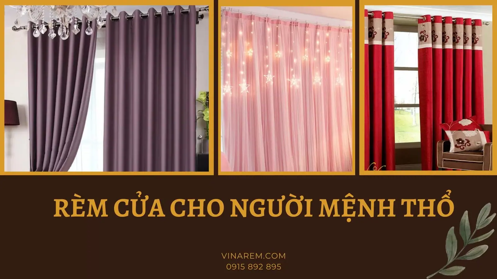 Gam màu rèm cửa cho người mệnh Thổ
