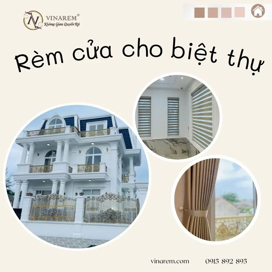Dự án rèm cửa cho biệt thự của anh Bình ở Hội An